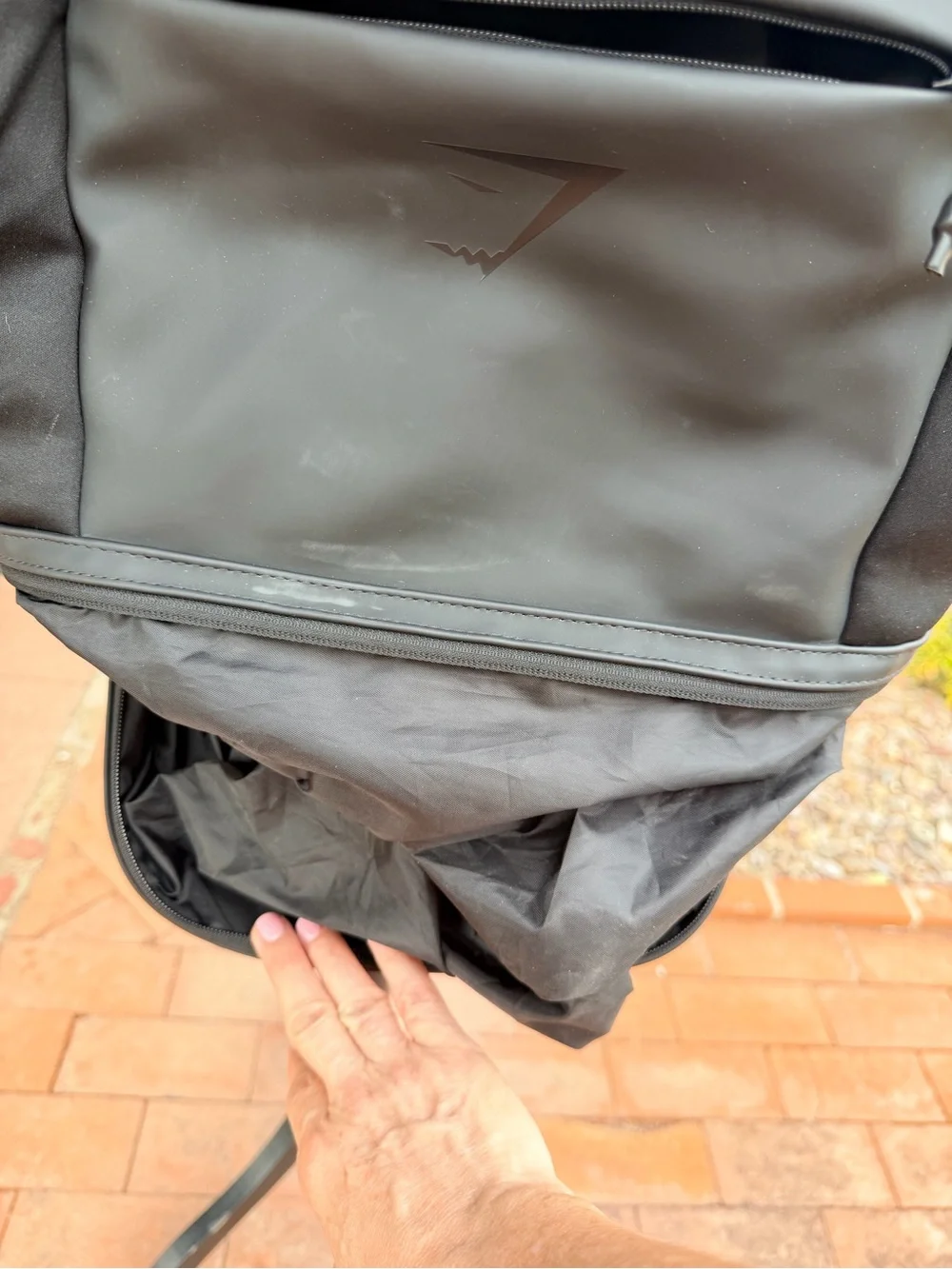 Gymshark Black Roll-Top Backpack-like new!!!